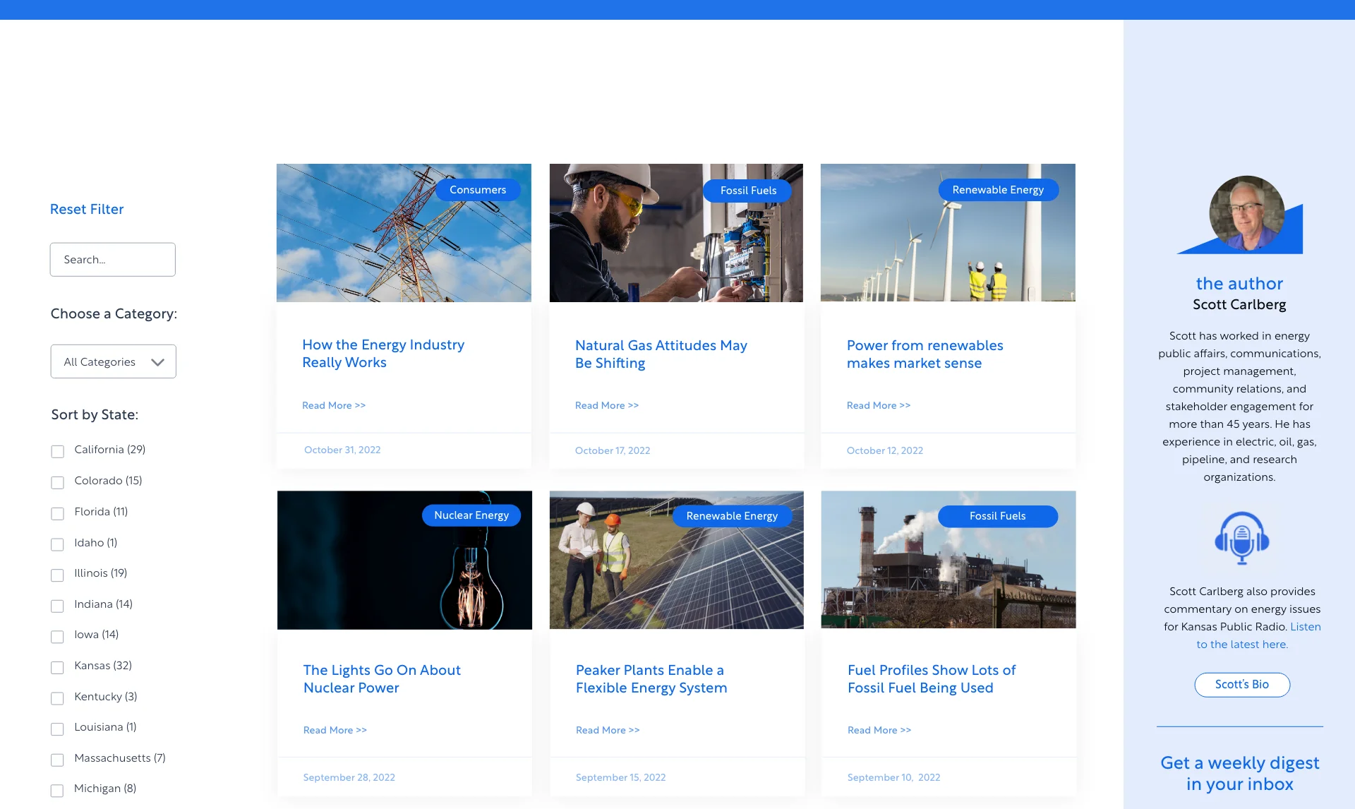 Energy Consumer Connection Homepage Mockup 3